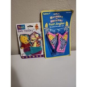 Vtg 1996 Winnie Pooh Foot Rattles Tigger Socks First Baby Bananas In Pajamas Lot